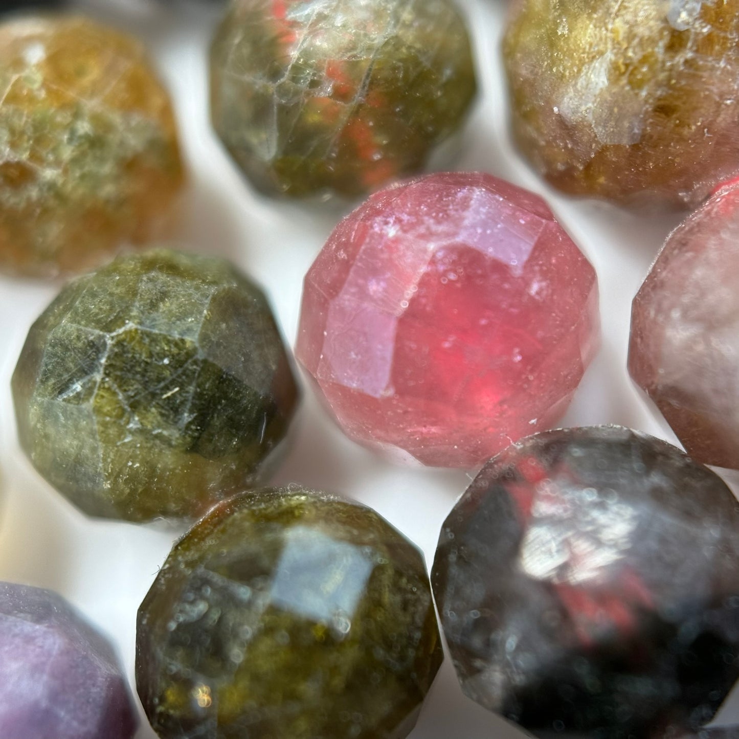 Tourmaline Faceted Beads - Rondelle Shape Beads