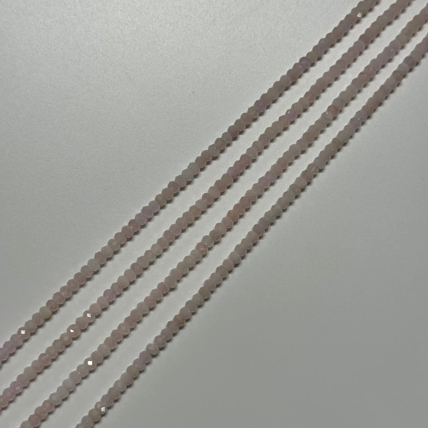 Morganite Faceted Rondelle Beads - (AA Quality)