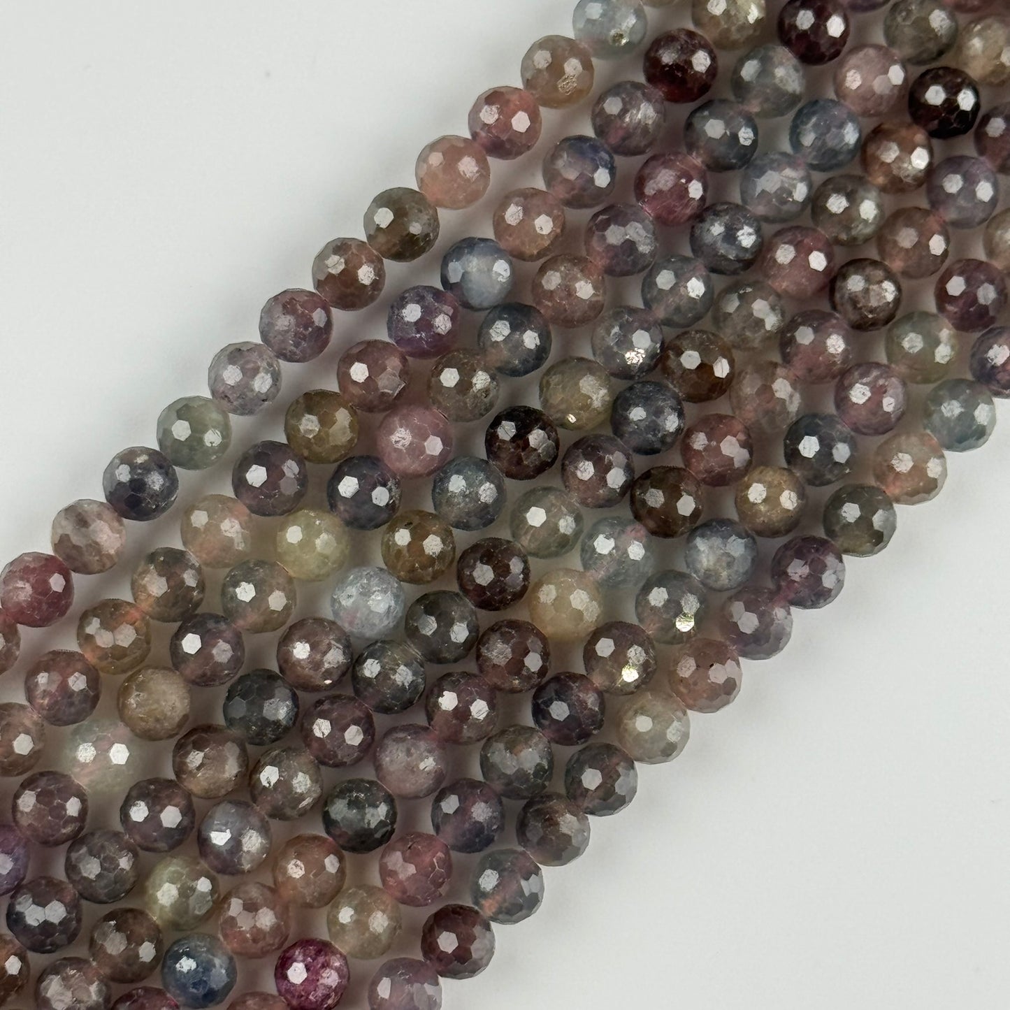 Sapphire Faceted Round Beads - (AA Quality)