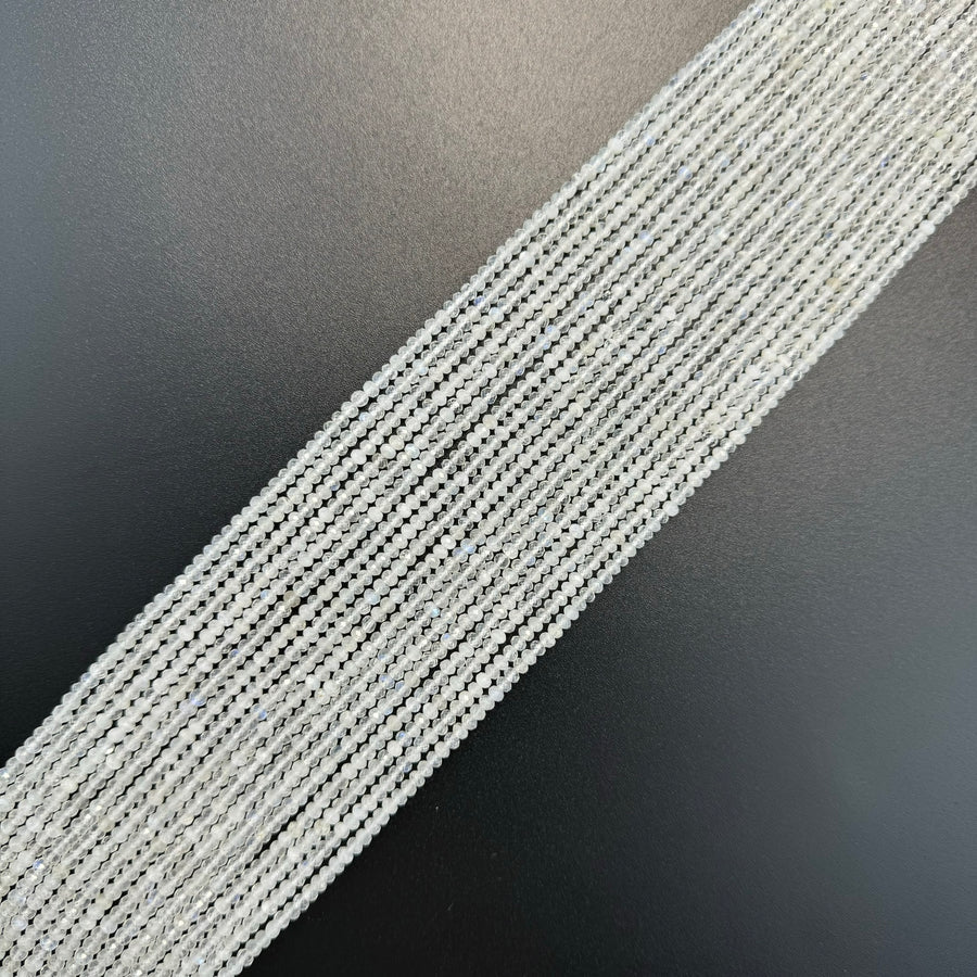 Moonstone Faceted Rondelle Beads