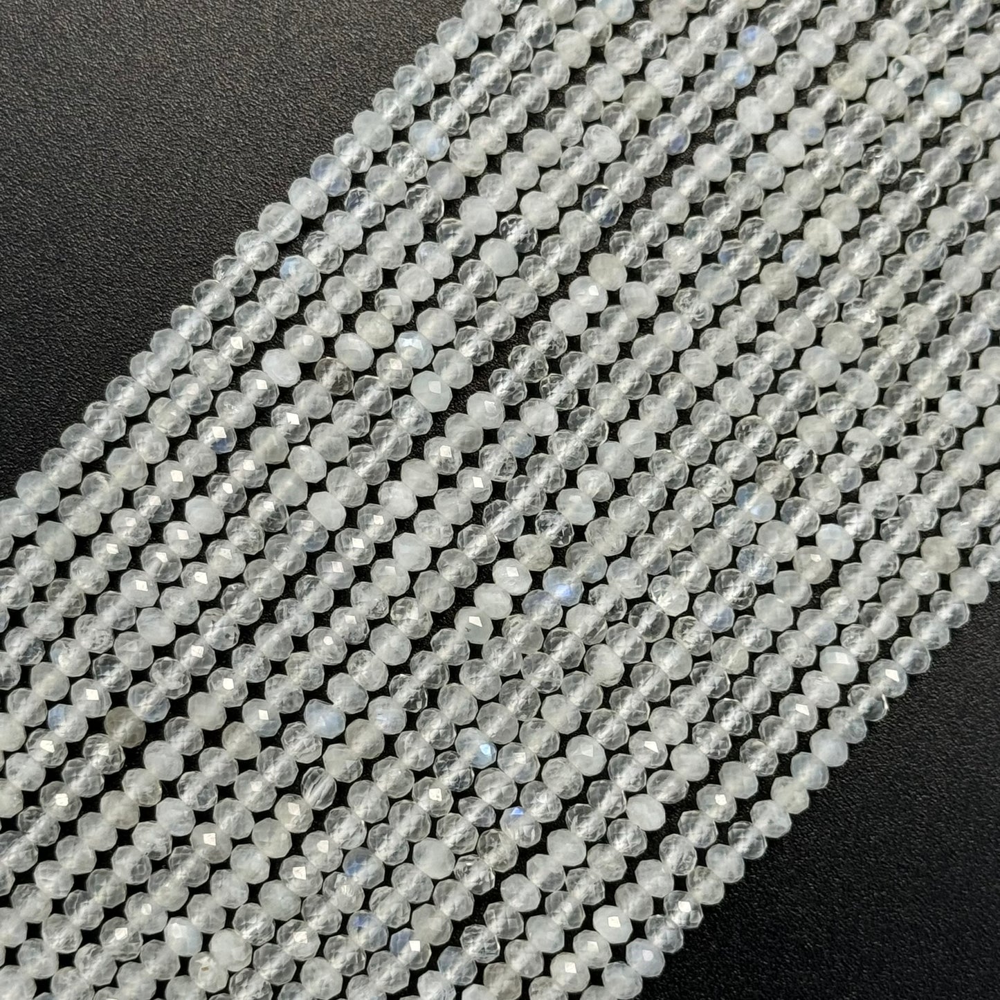 Moonstone Faceted Rondelle Beads