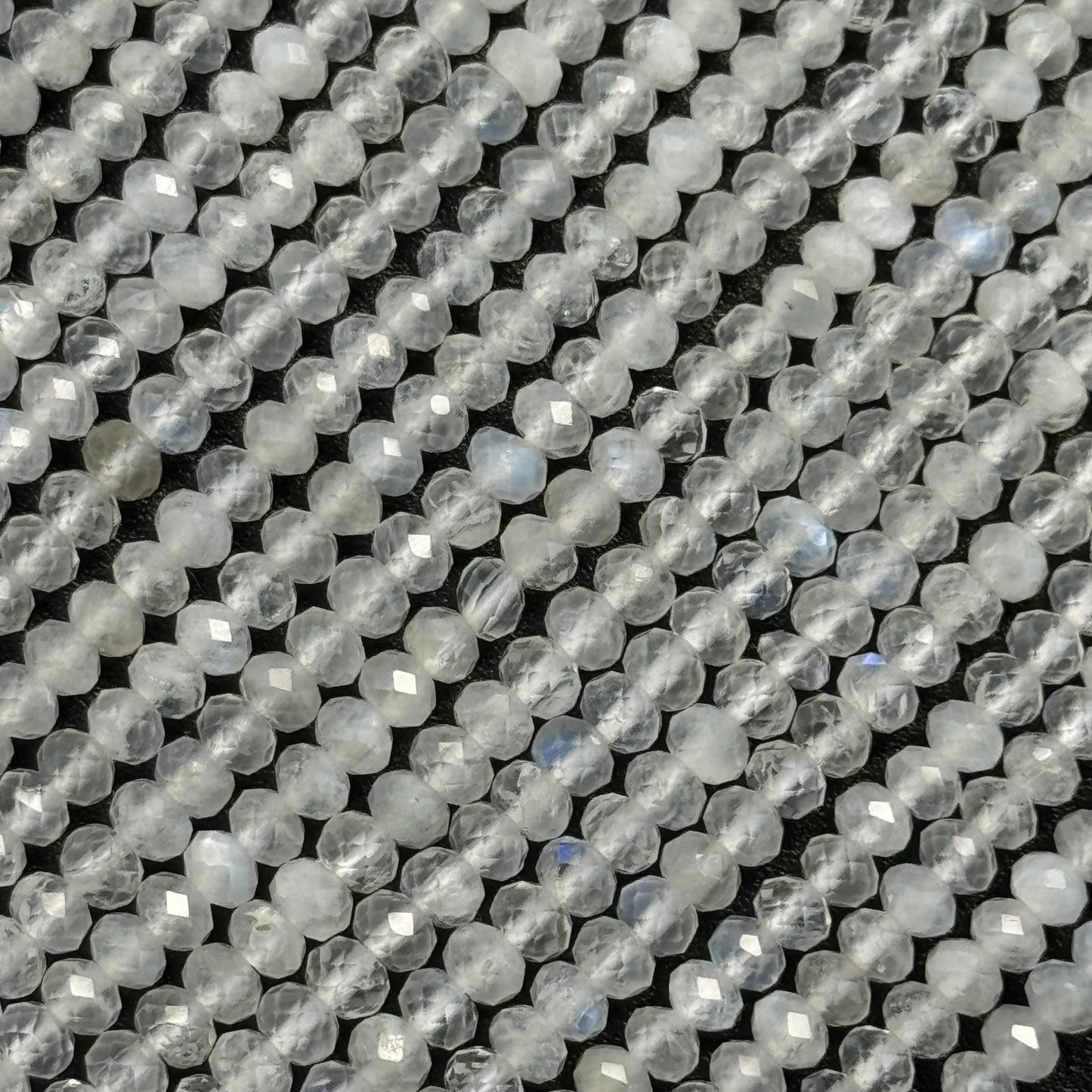 Moonstone Faceted Rondelle Beads