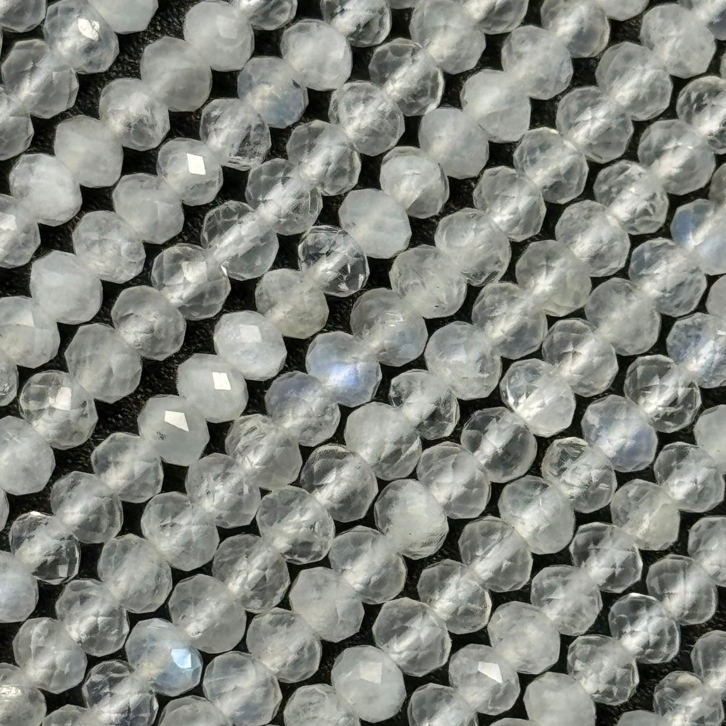Moonstone Faceted Rondelle Beads
