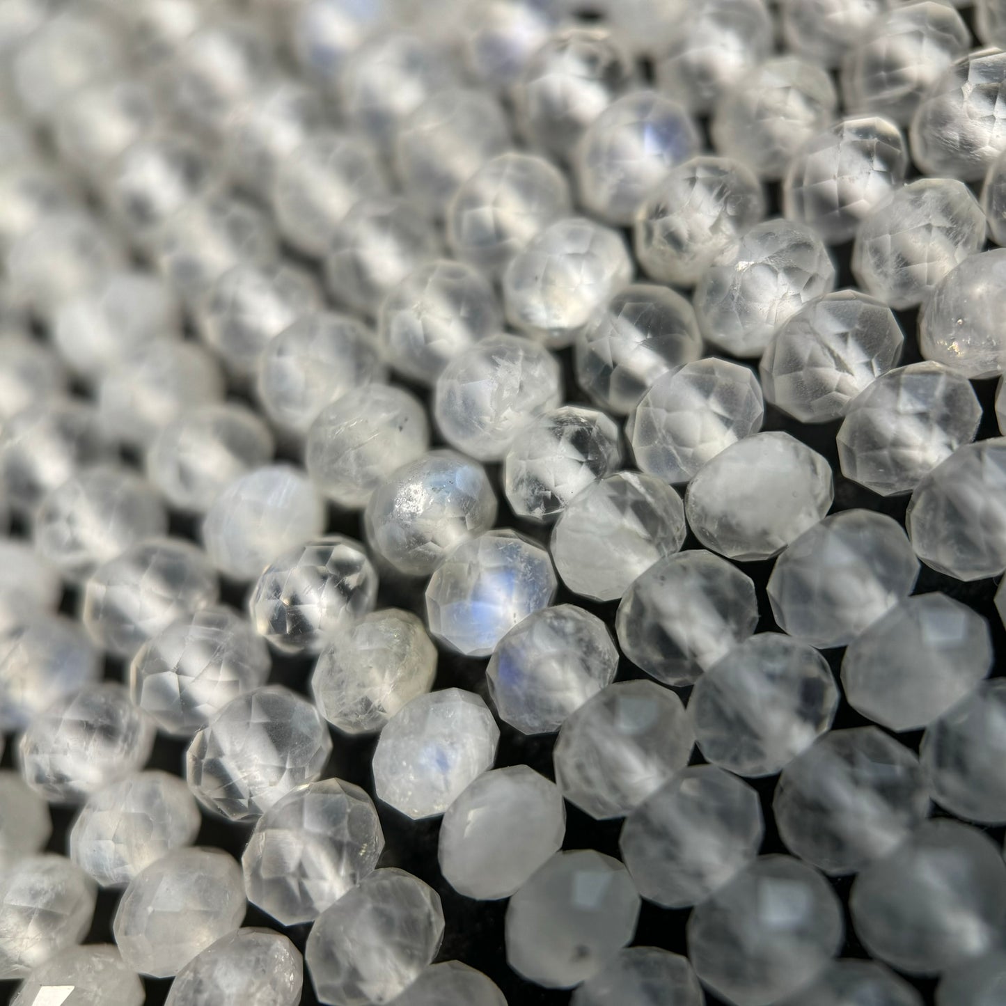 Moonstone Faceted Rondelle Beads