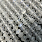 Moonstone Faceted Rondelle Beads