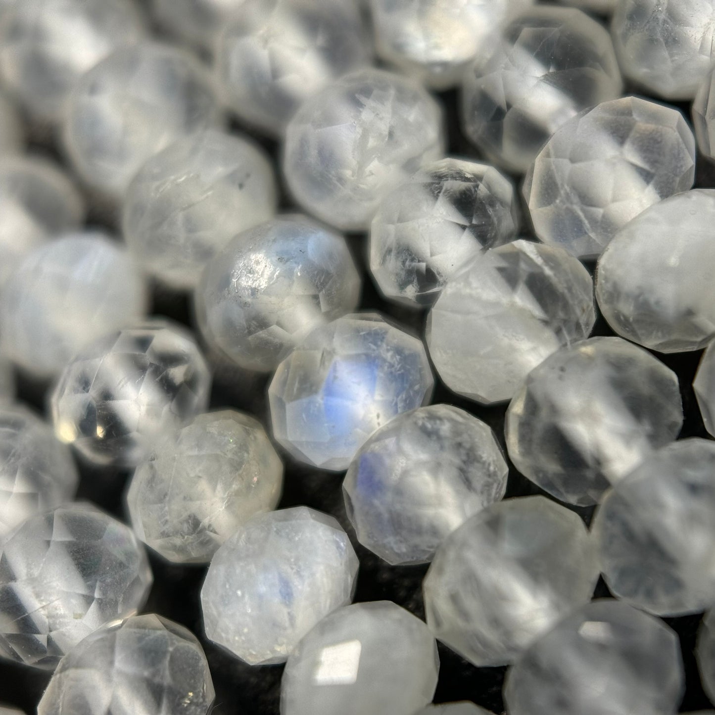 Moonstone Faceted Rondelle Beads