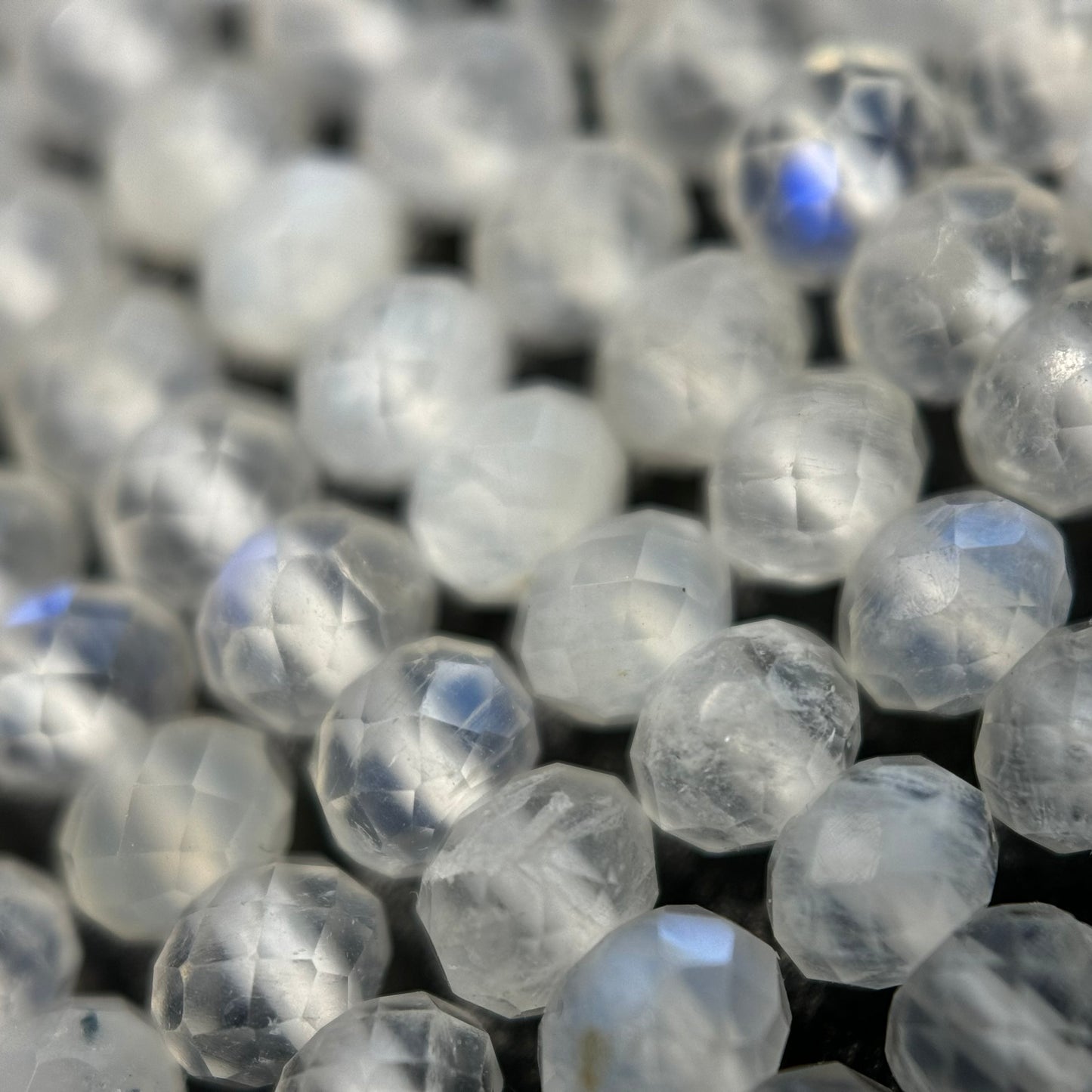 Moonstone Faceted Rondelle Beads