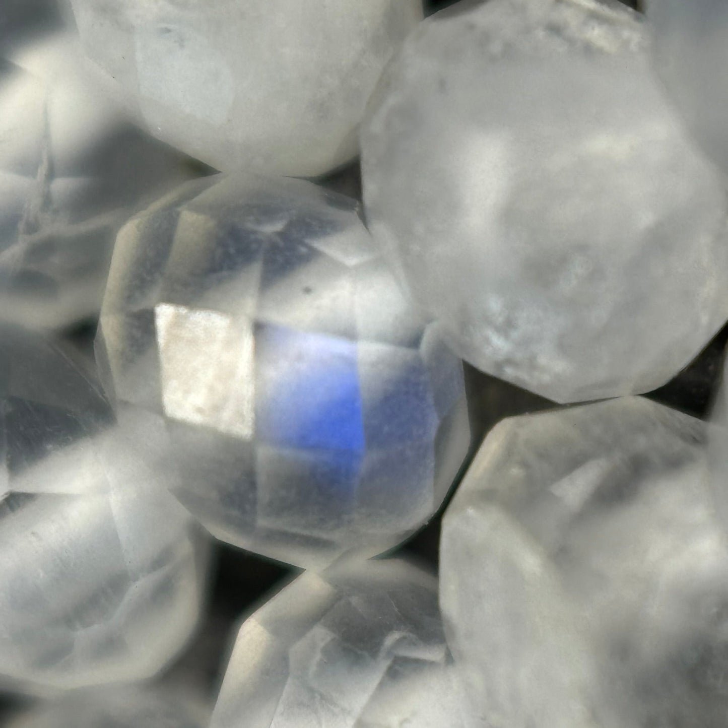 Moonstone Faceted Rondelle Beads - (AA Quality)