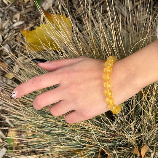Yellow Fluorite Bracelet – Natural Gemstone Jewelry for Energy & Style - (AAAAA Quality)