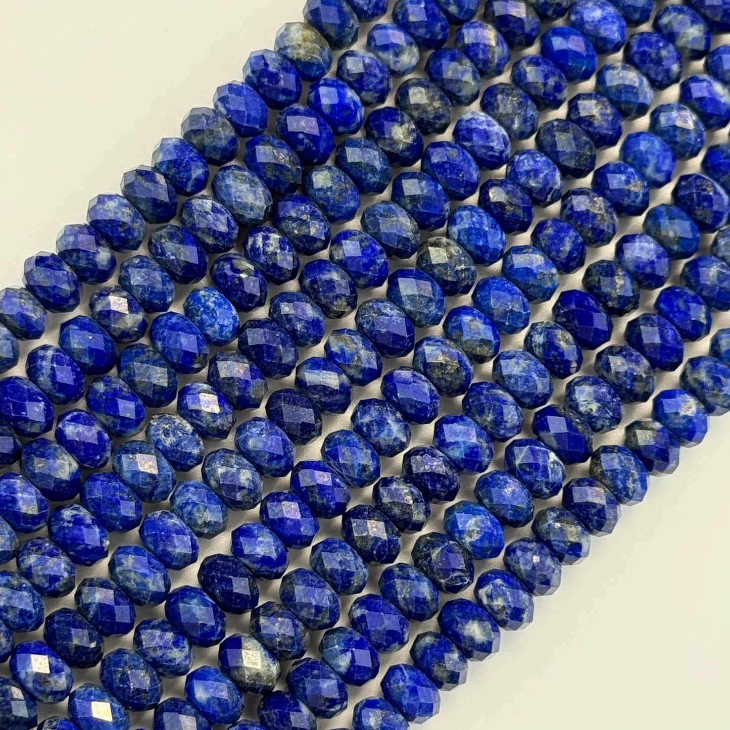 Faceted Lapis Lazuli Rondelle Beads