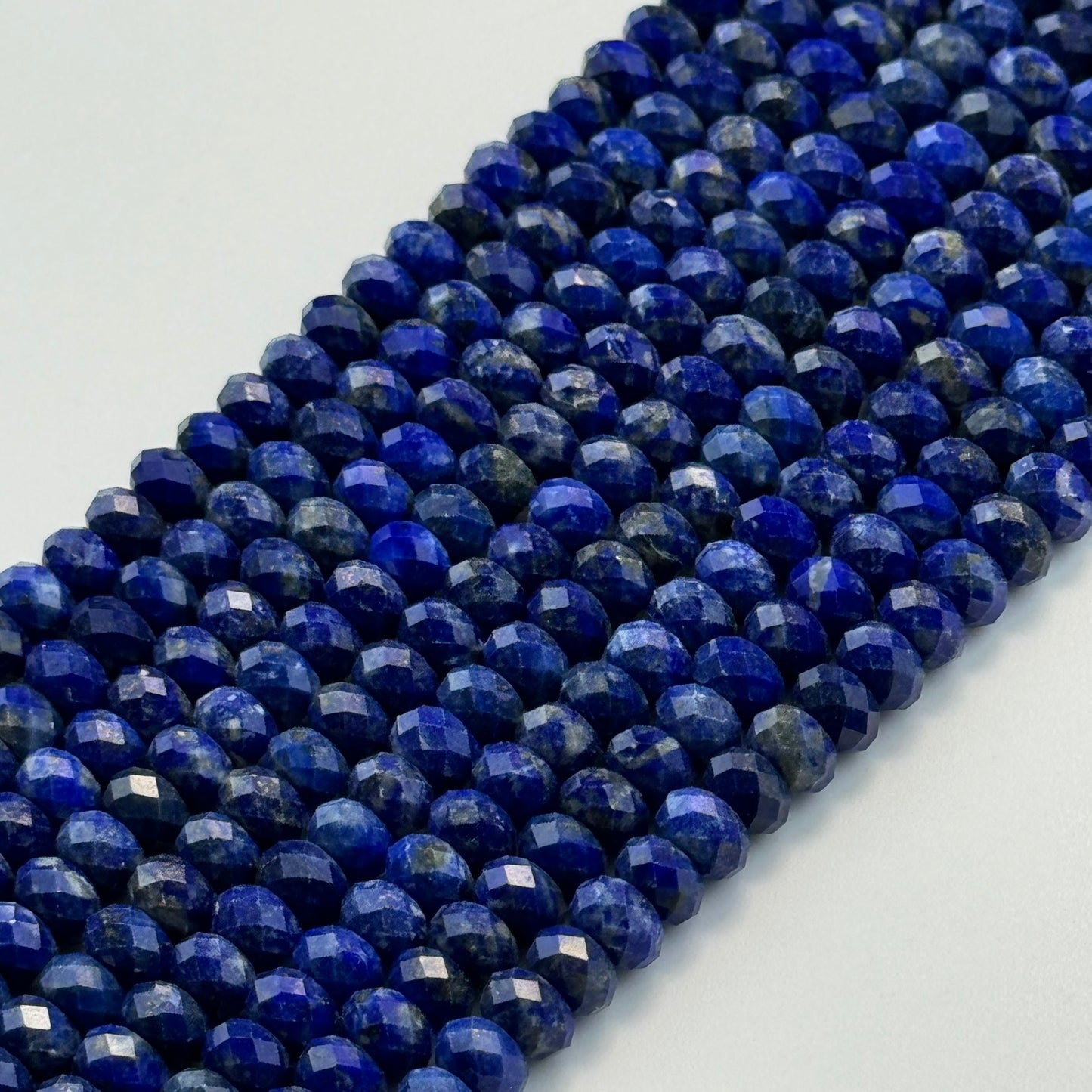 Faceted Lapis Lazuli Rondelle Beads