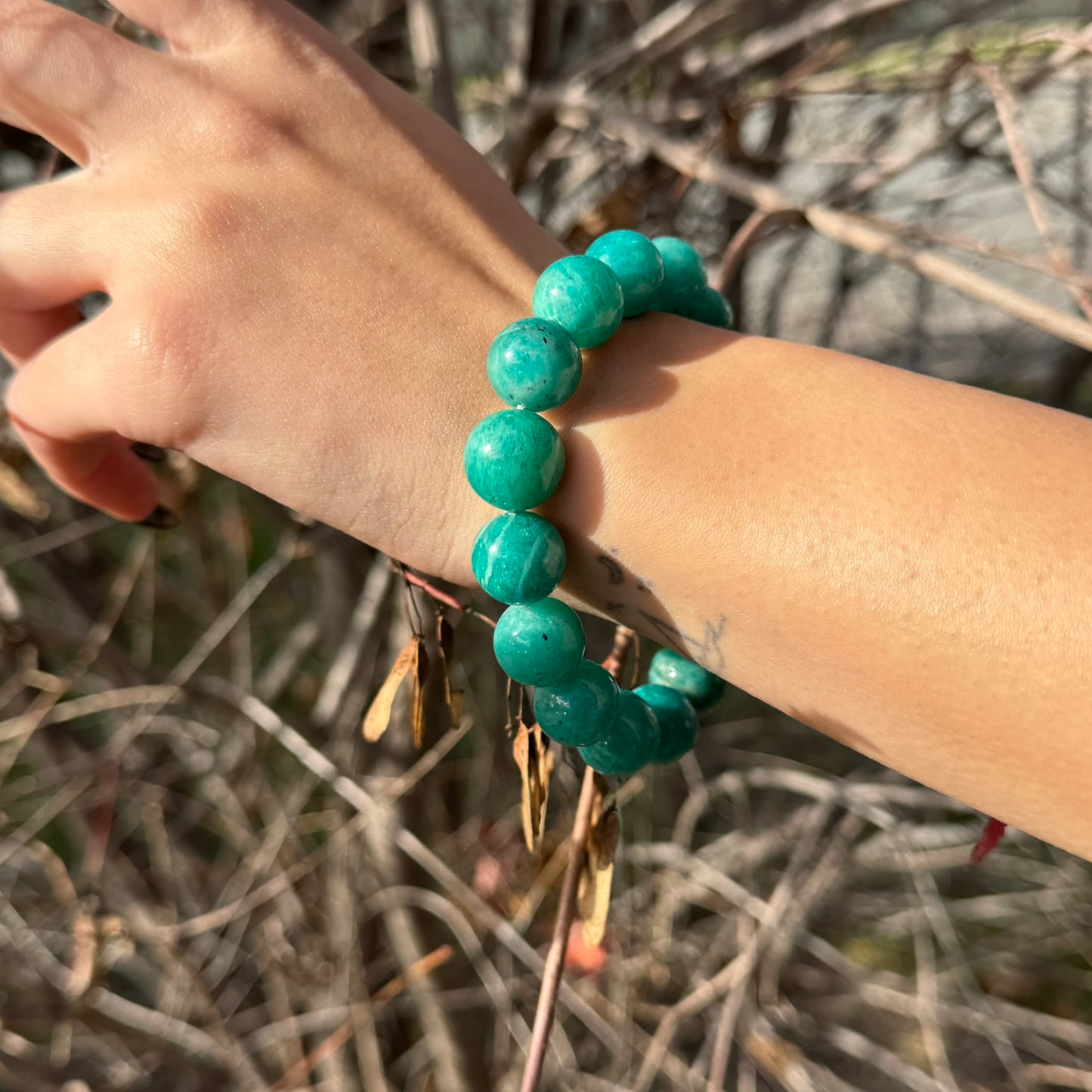 Brazilian Amazonite Bracelet – Natural Blue-Green Gemstone Jewelry - (AAA Quality)