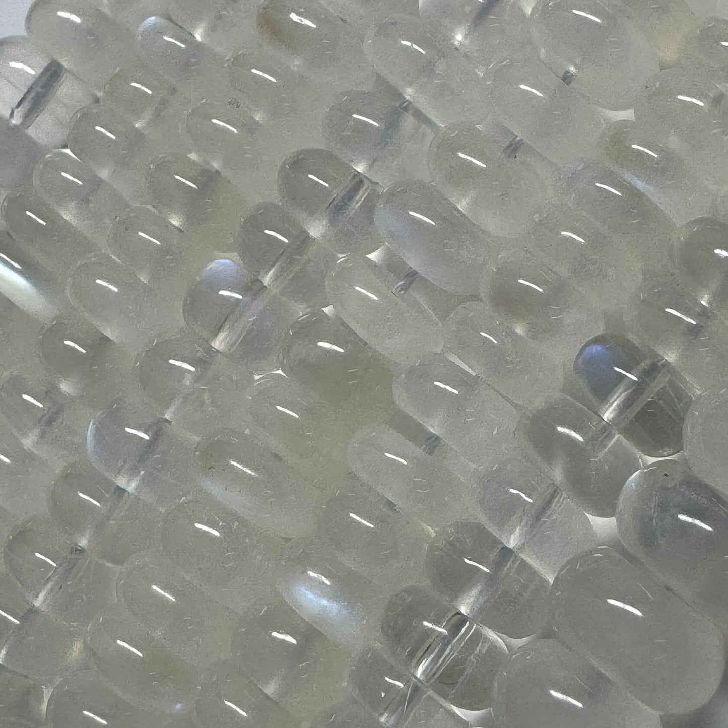 Moonstone Rondelle Polished Beads - (AAAA+ Quality)