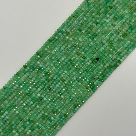 Chrysoprase Beads - Faceted Rondelle - Single Cut