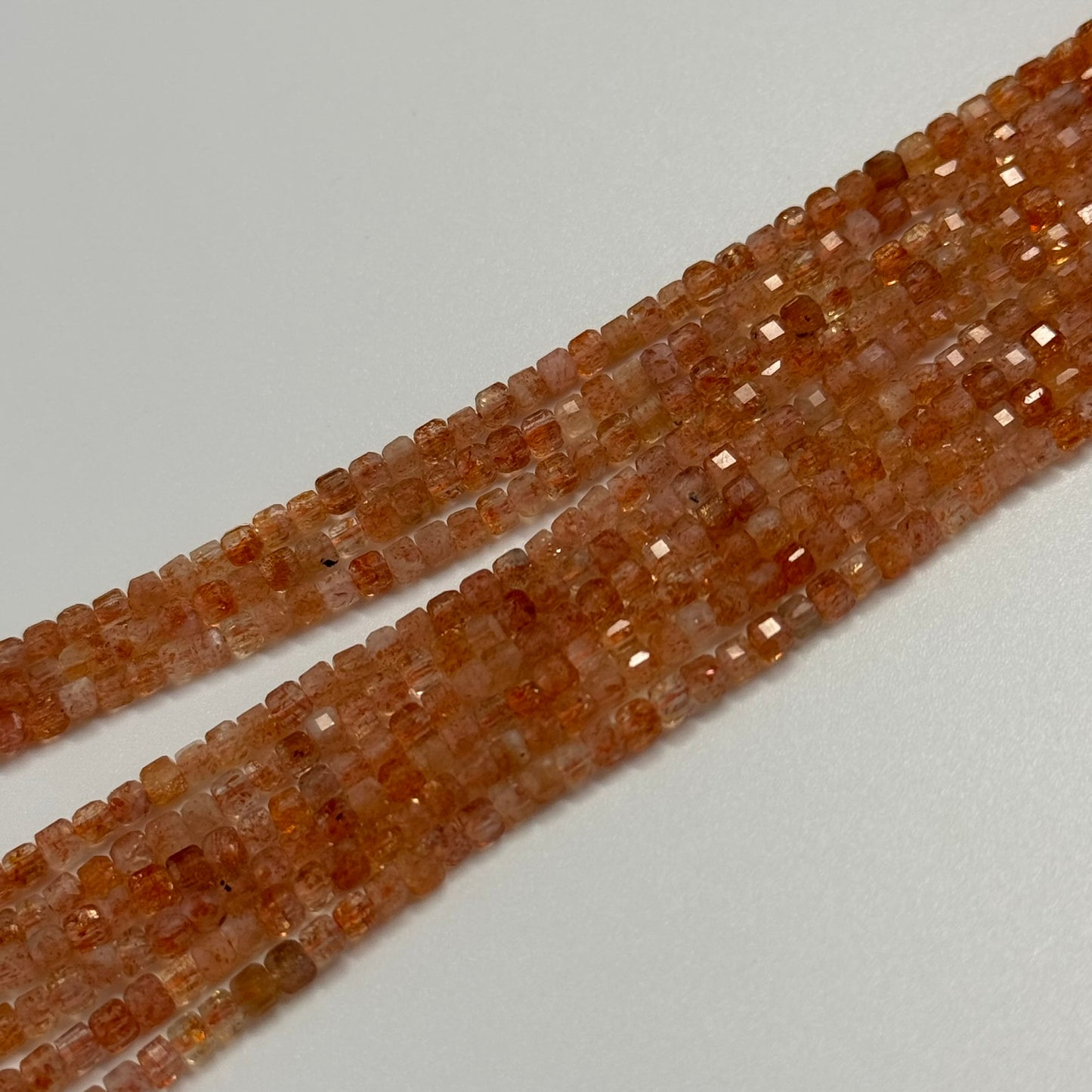 Sunstone Square Beads