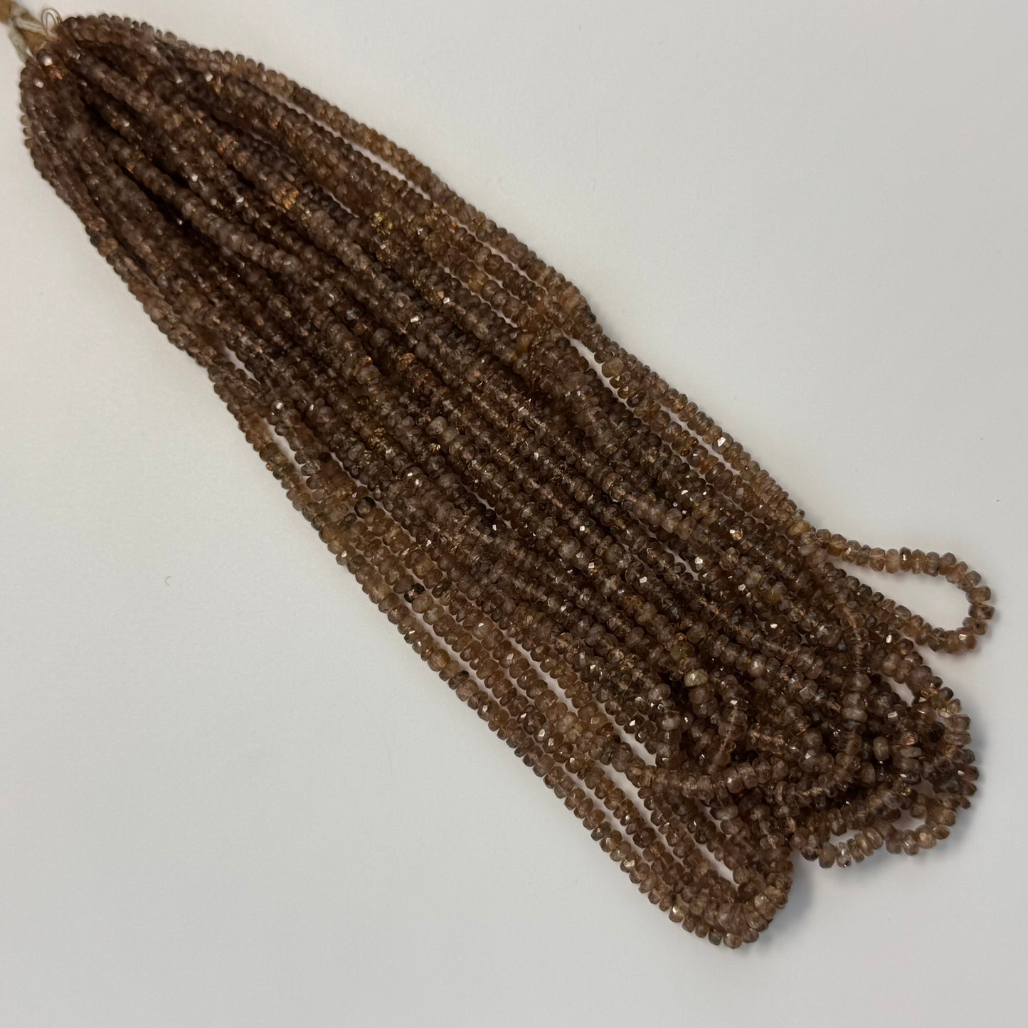 Andalusite Faceted Rondelle Beads – Natural Gemstone