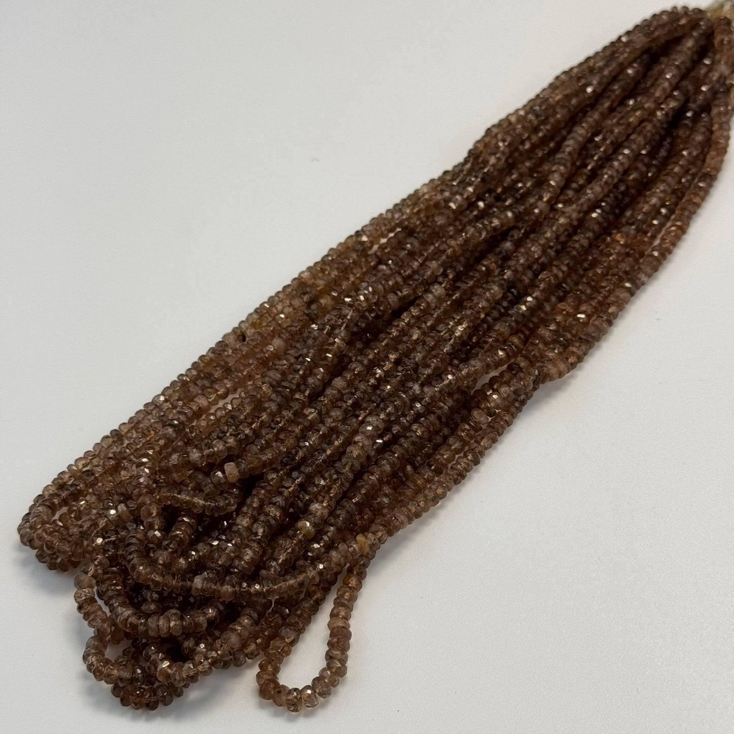 Andalusite Faceted Rondelle Beads – Natural Gemstone