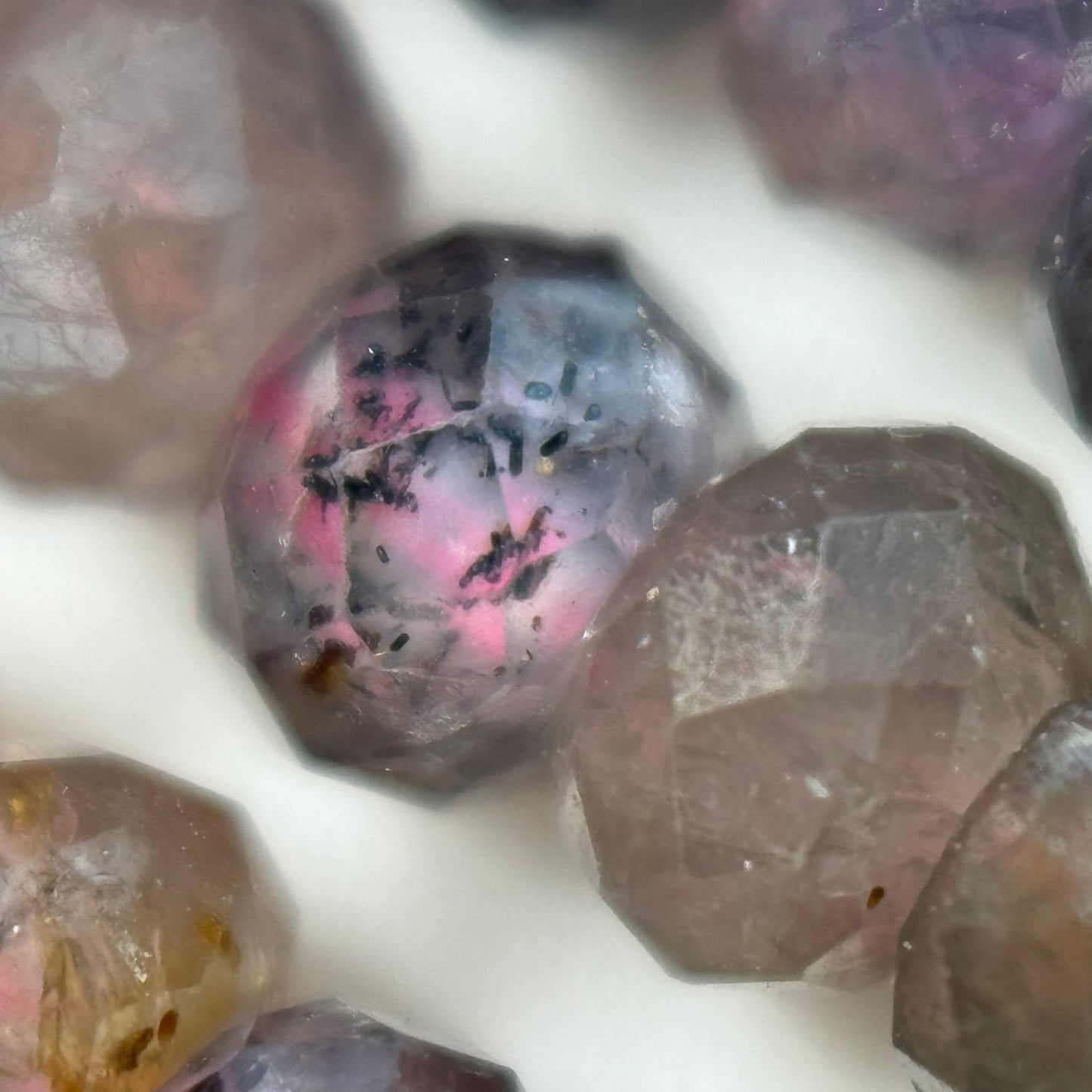 Faceted Rondelle Ruby Sapphire - Precious Stone Beads