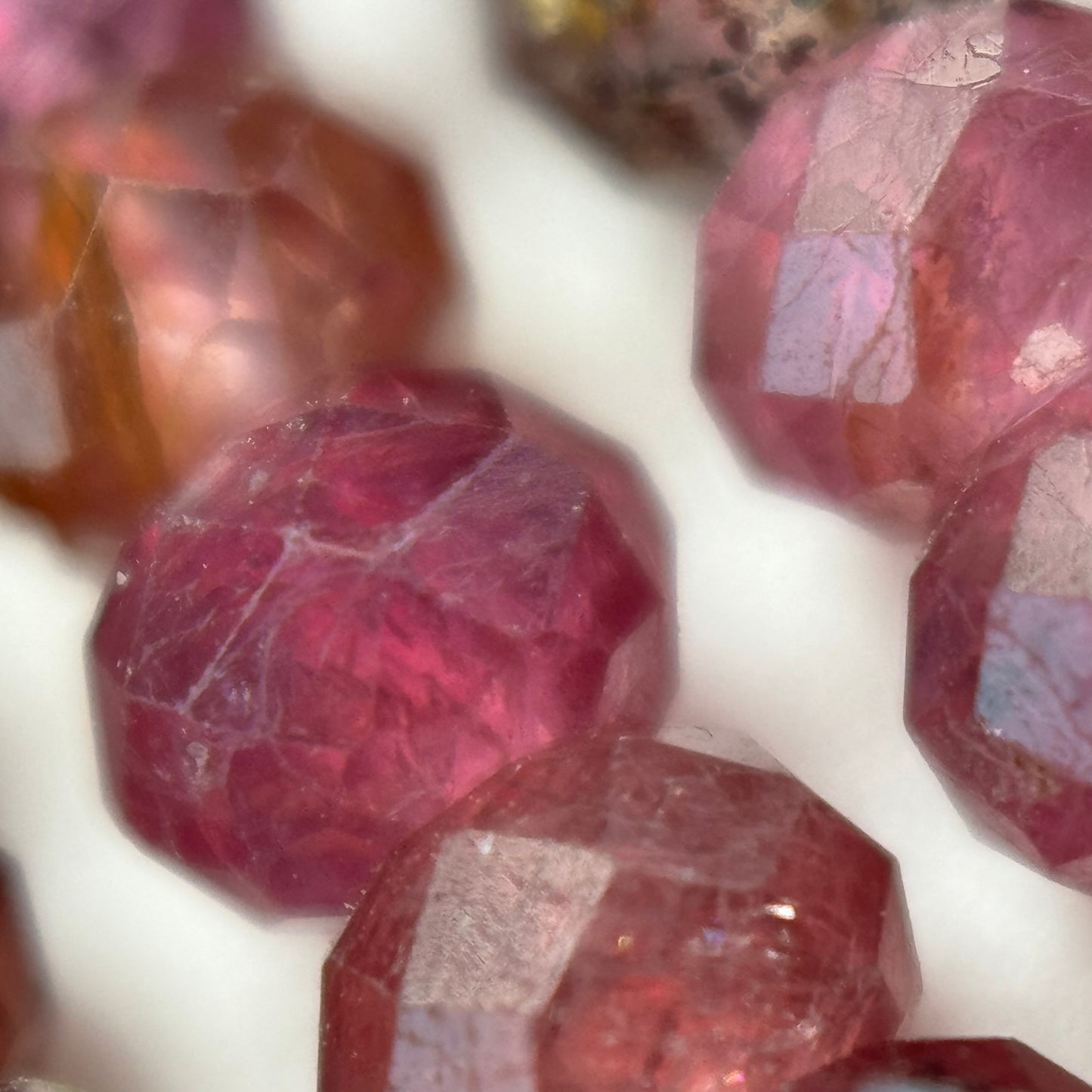 Faceted Rondelle Ruby Sapphire - Precious Stone Beads