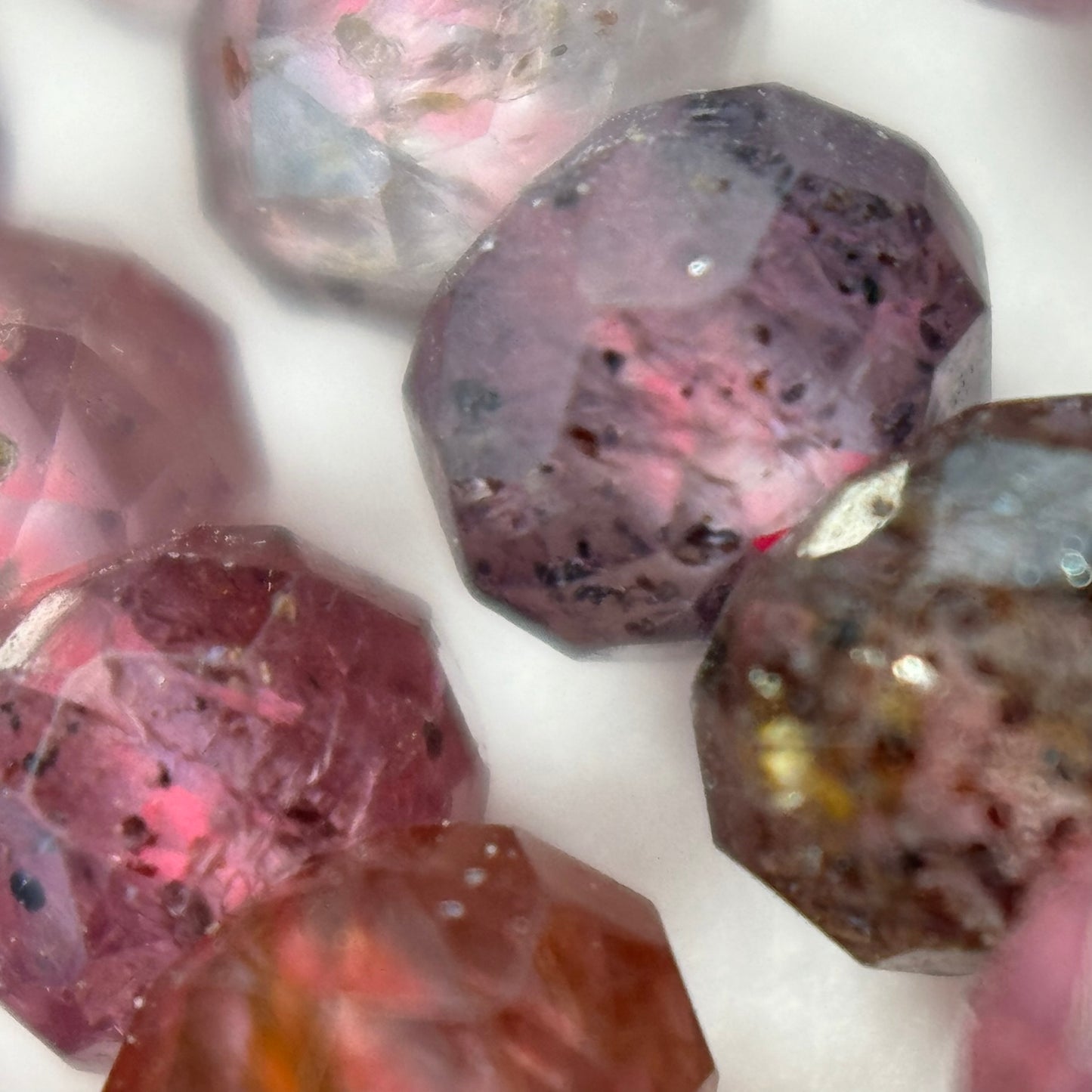 Faceted Rondelle Ruby Sapphire - Precious Stone Beads