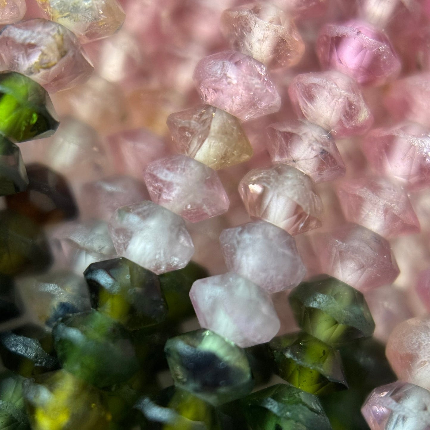 Multicolor Tourmaline Space Ship Beads – Natural Gemstone