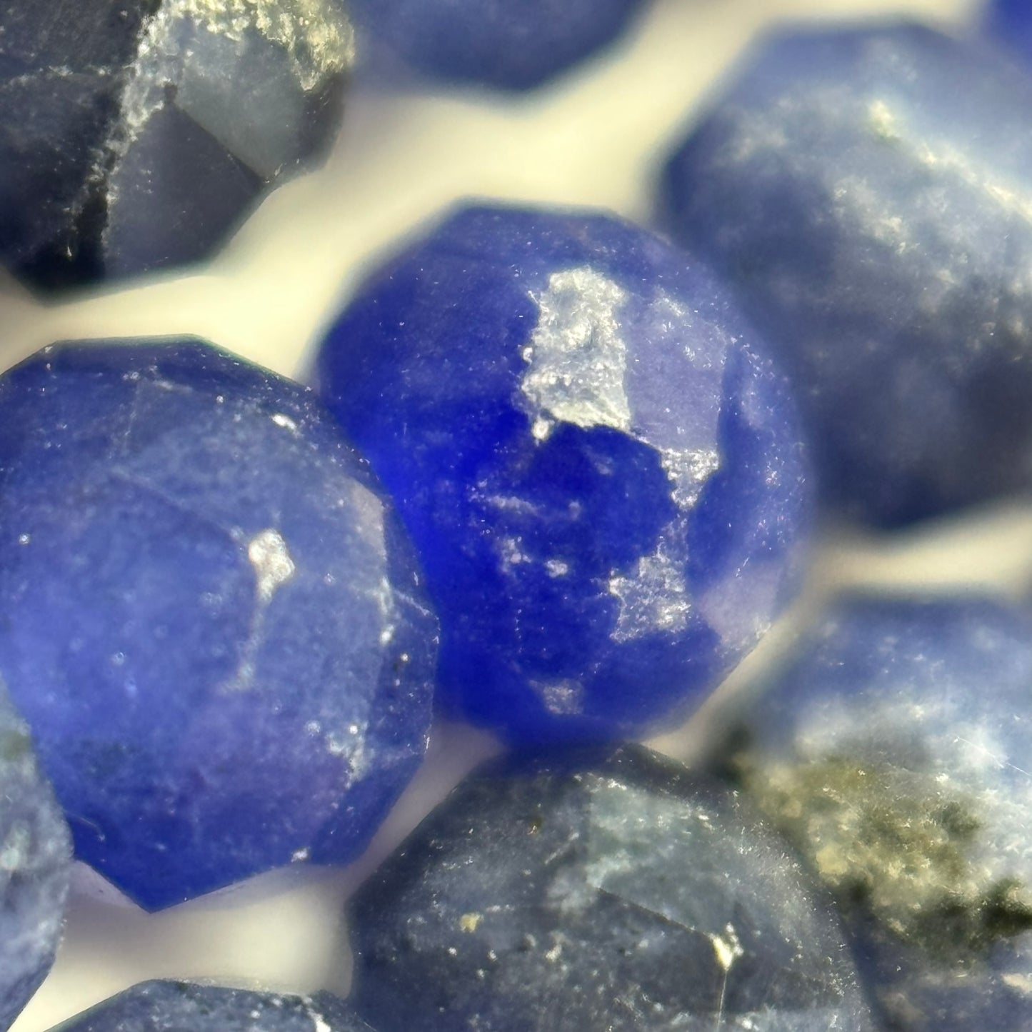 Faceted Sodalite Rondelle Beads