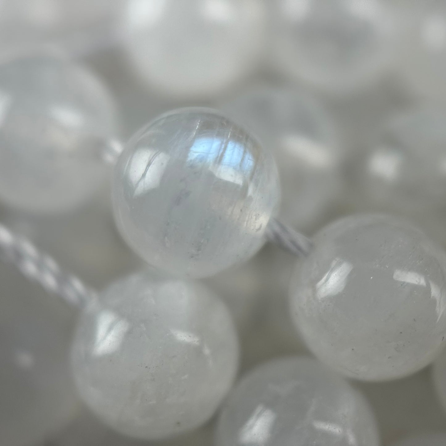 Moonstone Polished Round Beads - (AAAA+ Quality)