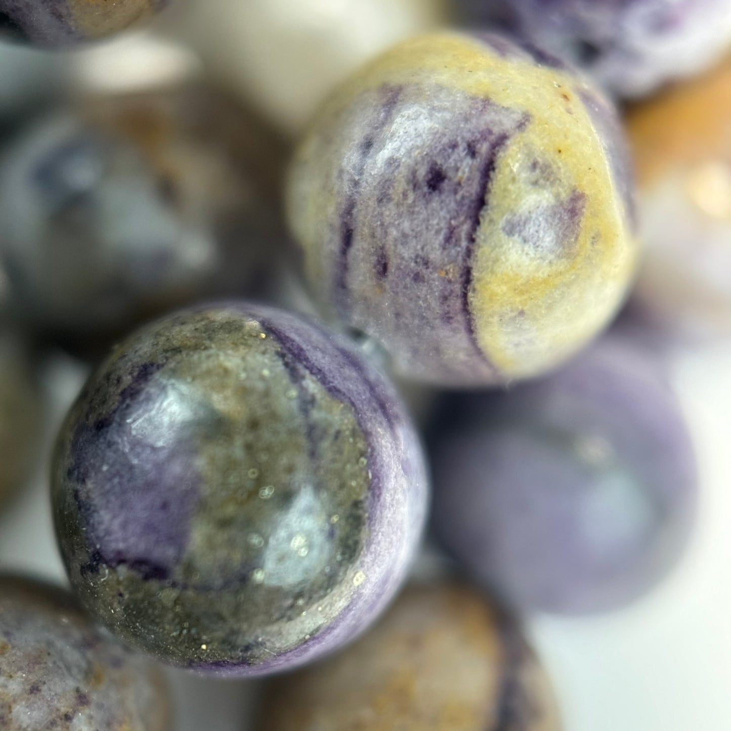 Jasper Tiffany Polished Round Beads (A Quality)