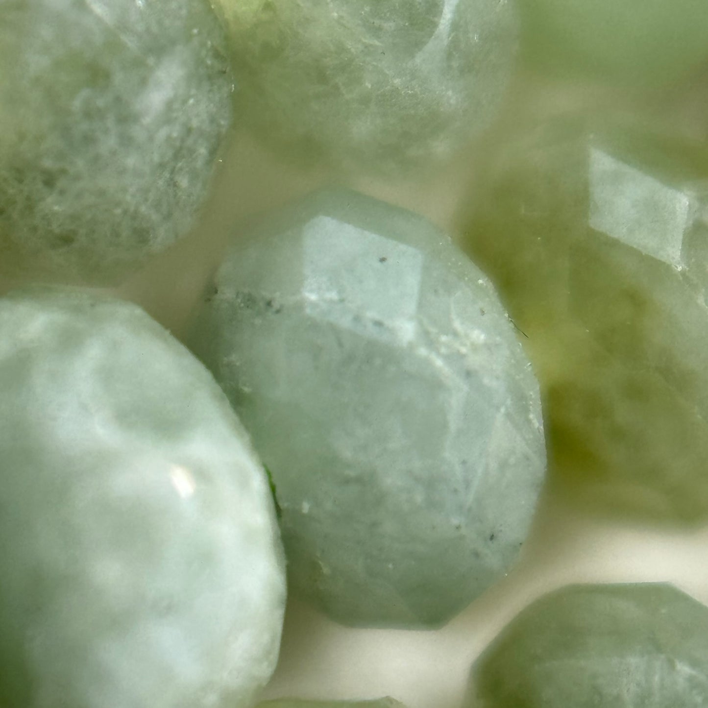 Faceted Burmese Jade Beads - Rondelle Beads