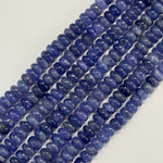 Polished Tanzanite Rondelle Beads – Premium Natural Gemstone