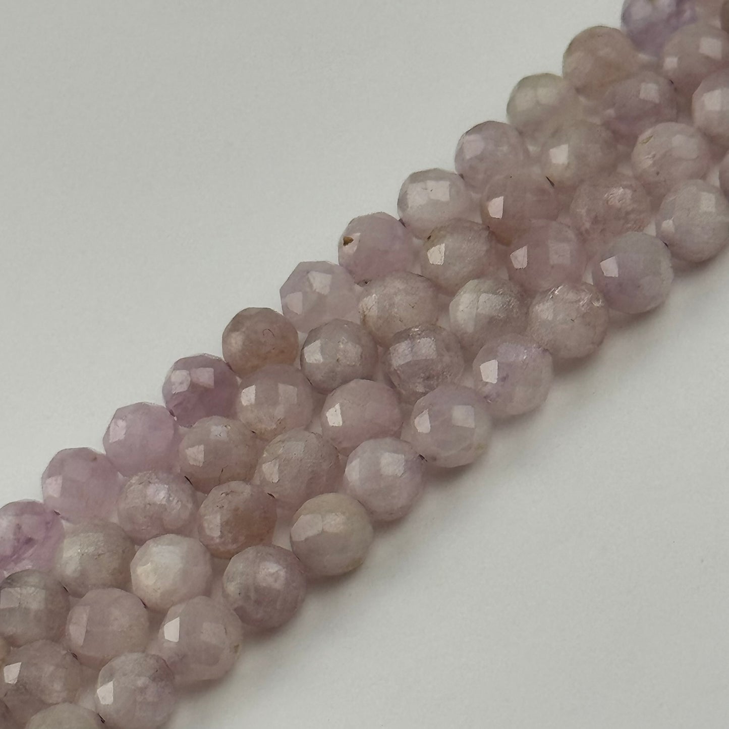 Kunzite Beads - Faceted Round Beads