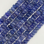 Polished Tanzanite Rondelle Beads – Premium Natural Gemstone