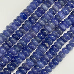 Polished Tanzanite Rondelle Beads – Premium Natural Gemstone