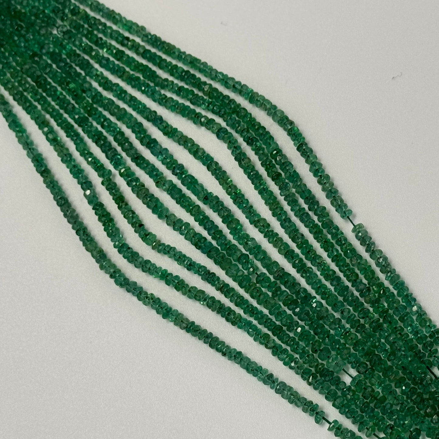 AAA Emerald Rondelle Beads – Faceted Gem for Jewelry