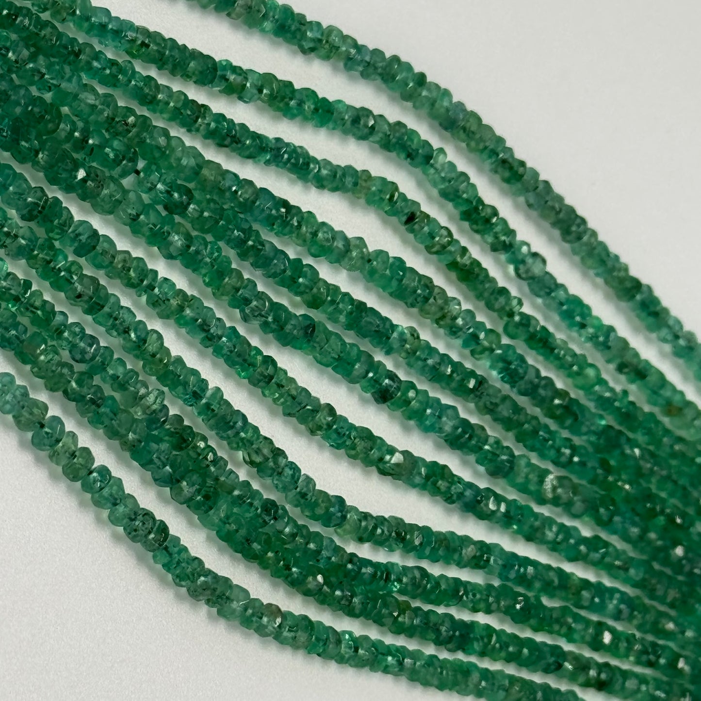 AAA Emerald Rondelle Beads – Faceted Gem for Jewelry