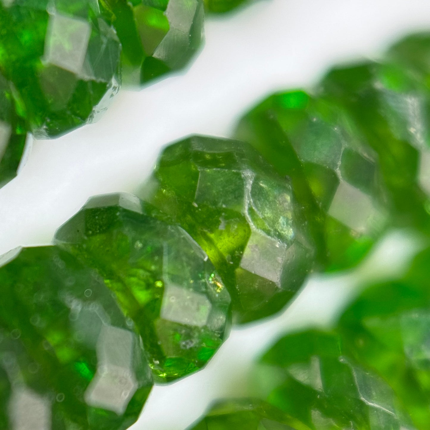 Diopside Rondelle Beads – Faceted Gemstone
