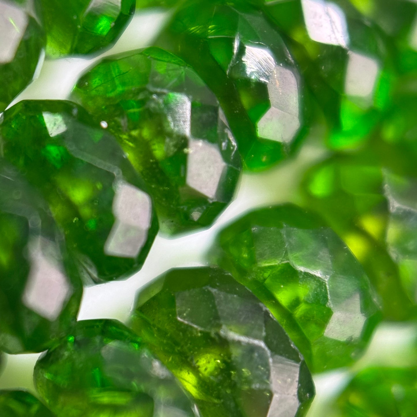 Diopside Rondelle Beads – Faceted Gemstone