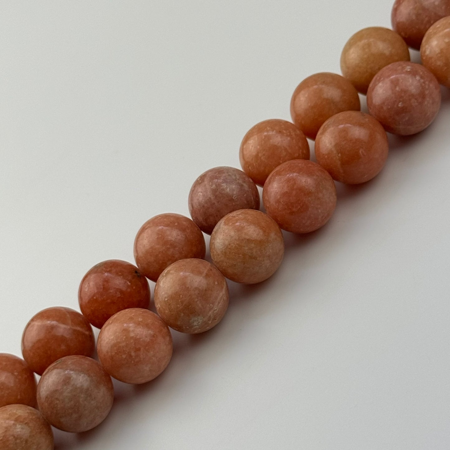 Orange Calcite Beads - Polished Round