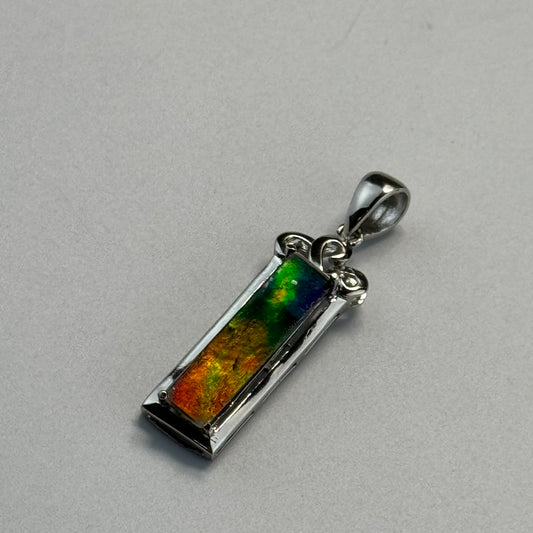 Canadian Ammolite Pendant Set in Sterling Silver 925