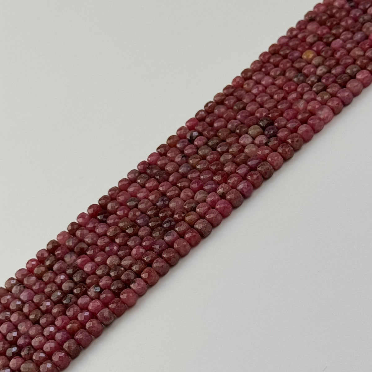 Pink Rhodonite Square Beads - (A Quality)