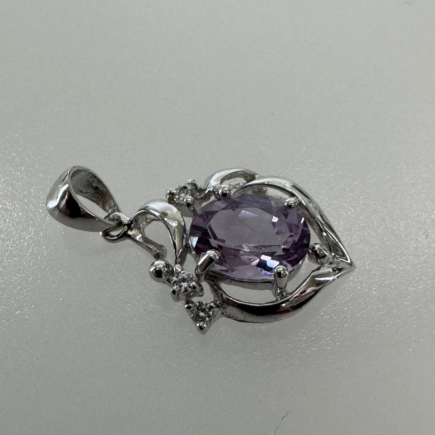 Brazilian Amethyst Pendant set in 925 Sterling Silver