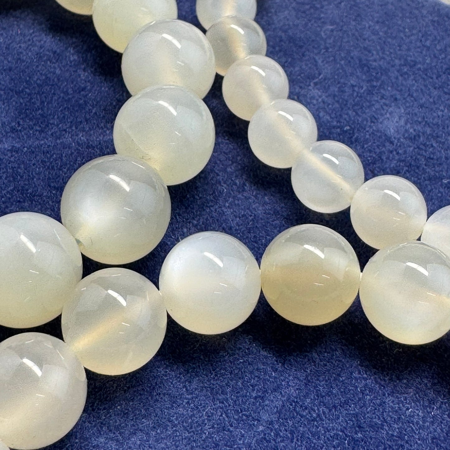 White Chocolate Moonstone Beaded Bracelet – Unique Crystal Jewelry - (AAA Quality)