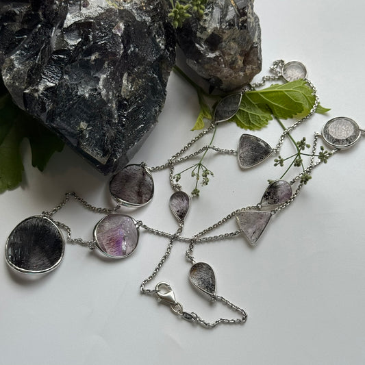 Fancy Japonais Cut Sacred Seven Necklace – 925 Sterling Silver – AAAA Quality