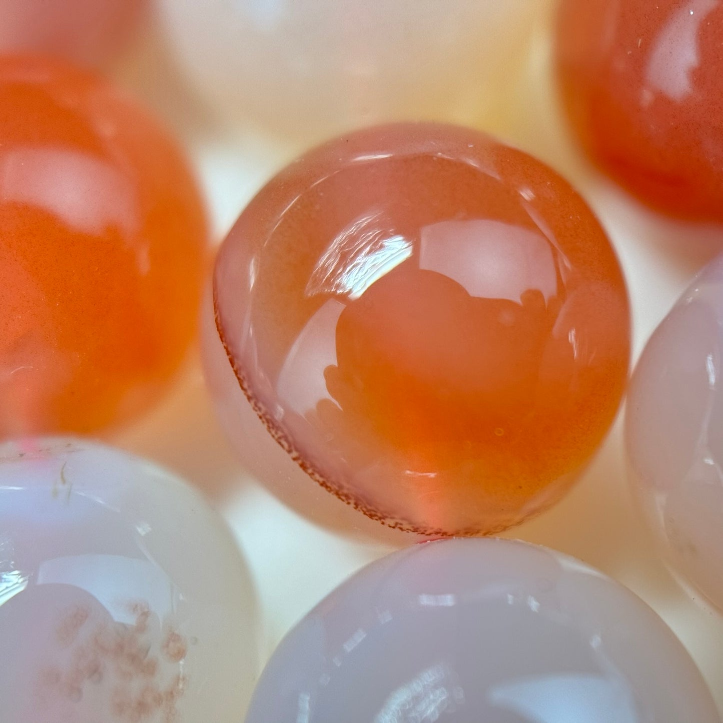 Pink Carnelian Beads - Polished Round