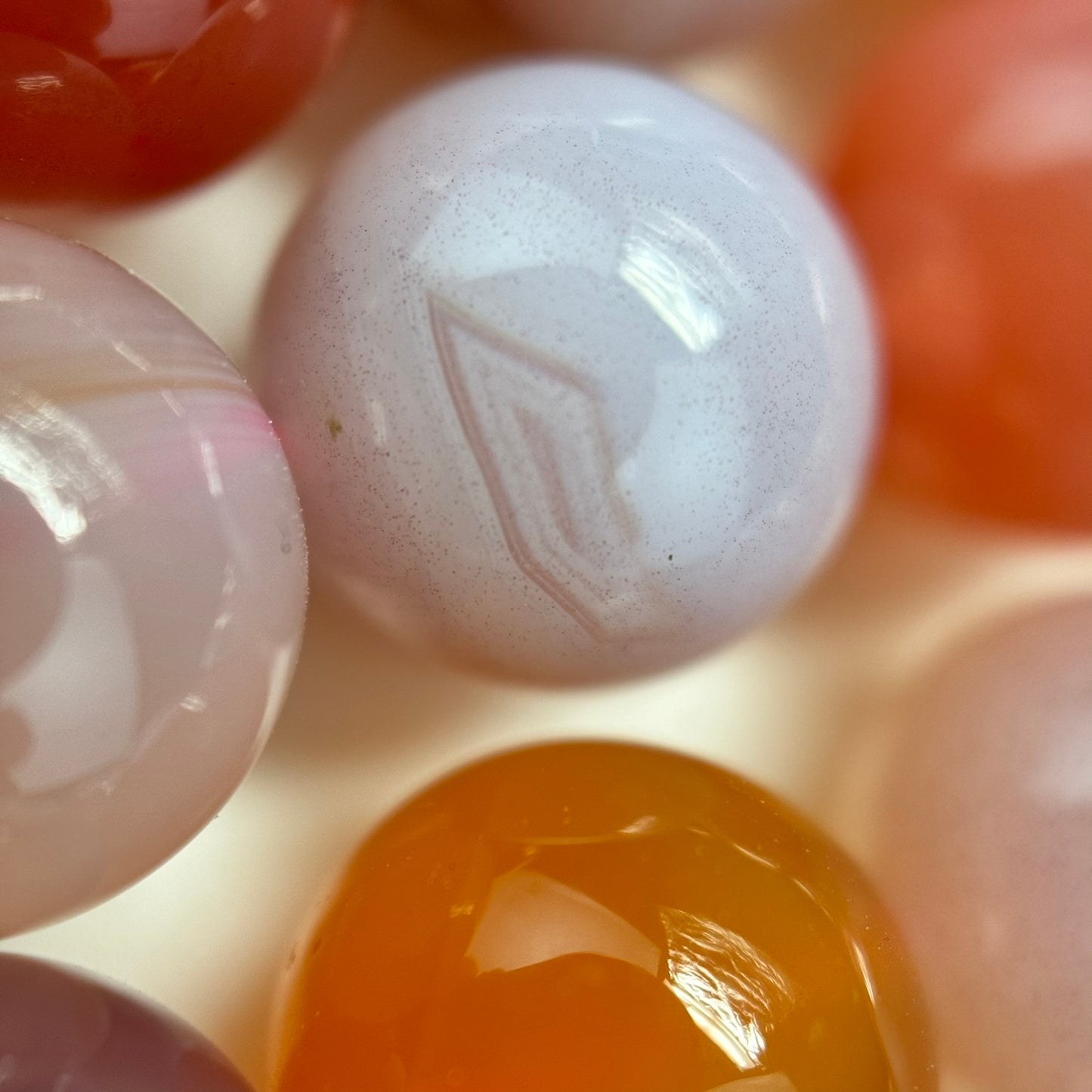 Pink Carnelian Beads - Polished Round