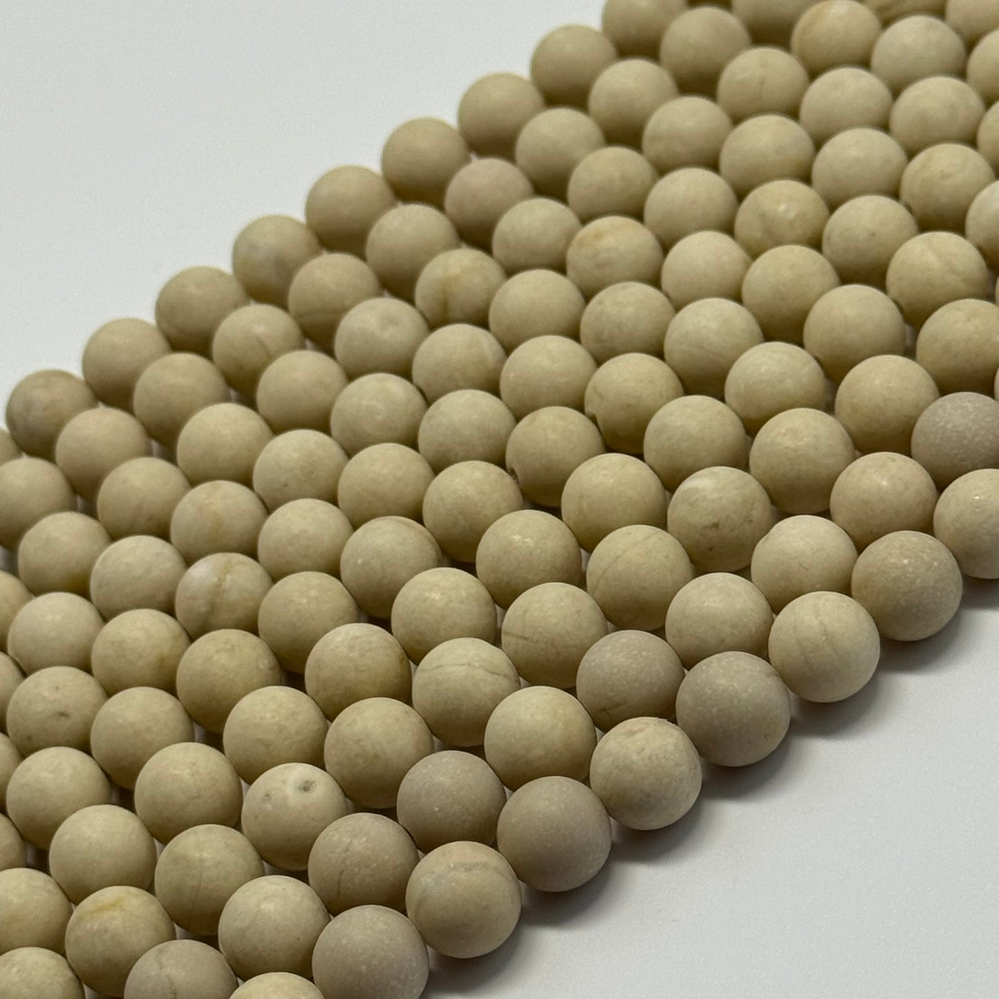 River Rock | Frosted 4-8mm Round Beads