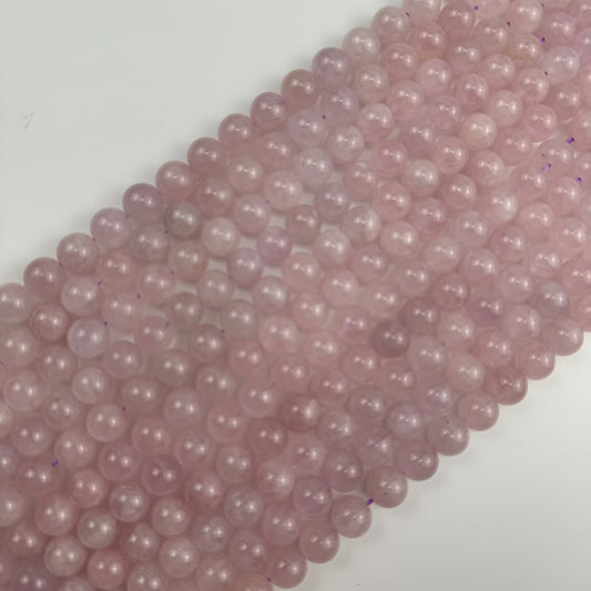 Rose de France Amethyst Polished Round Beads