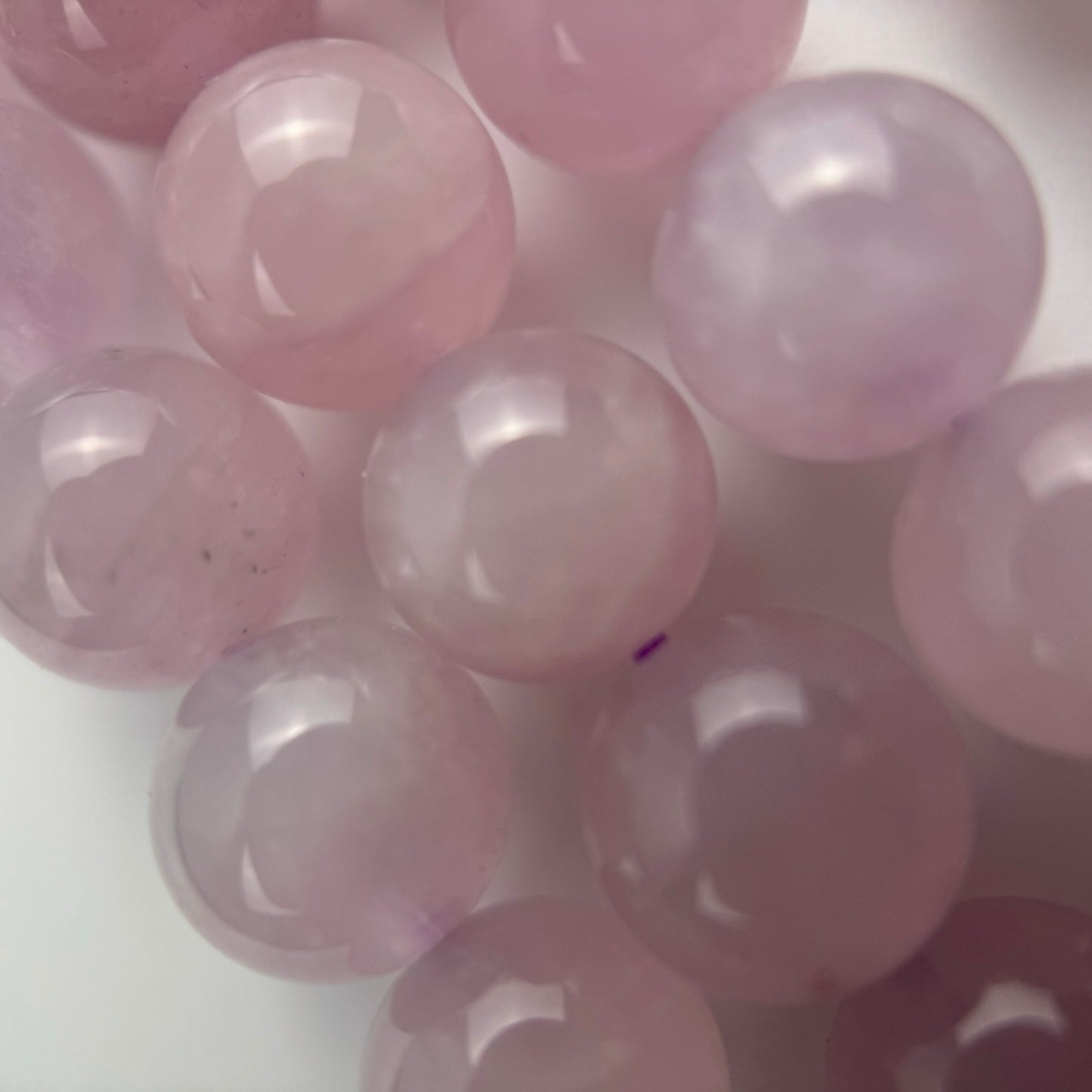 Rose de France Amethyst Polished Round Beads