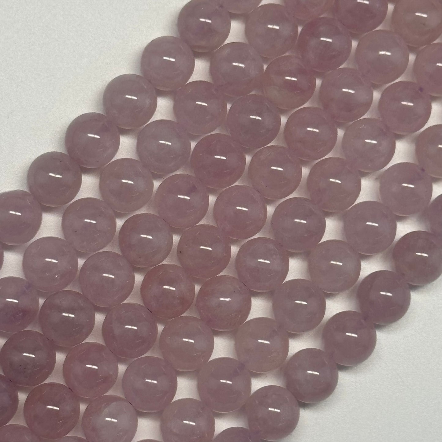 Rose de France Amethyst Polished Round Beads