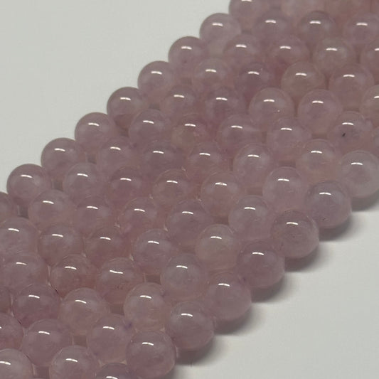 Rose de France Amethyst Polished Round Beads